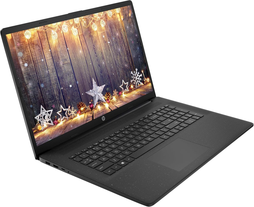 HP 17.3' Business Laptop Computer, 10-Core Intel Core i5, Windows 11, PLUSERA Earphones (Jet Black, 16GB RAM | 256GB SSD)