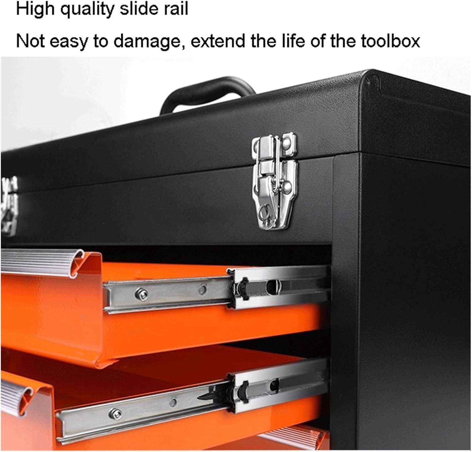 Tool Box Portable Drawer Tool Box Multipurpose Steel Toolbox/Chest Household Tools and Consumer Storage Metal Box for Tools Organization Tool Storage(L)