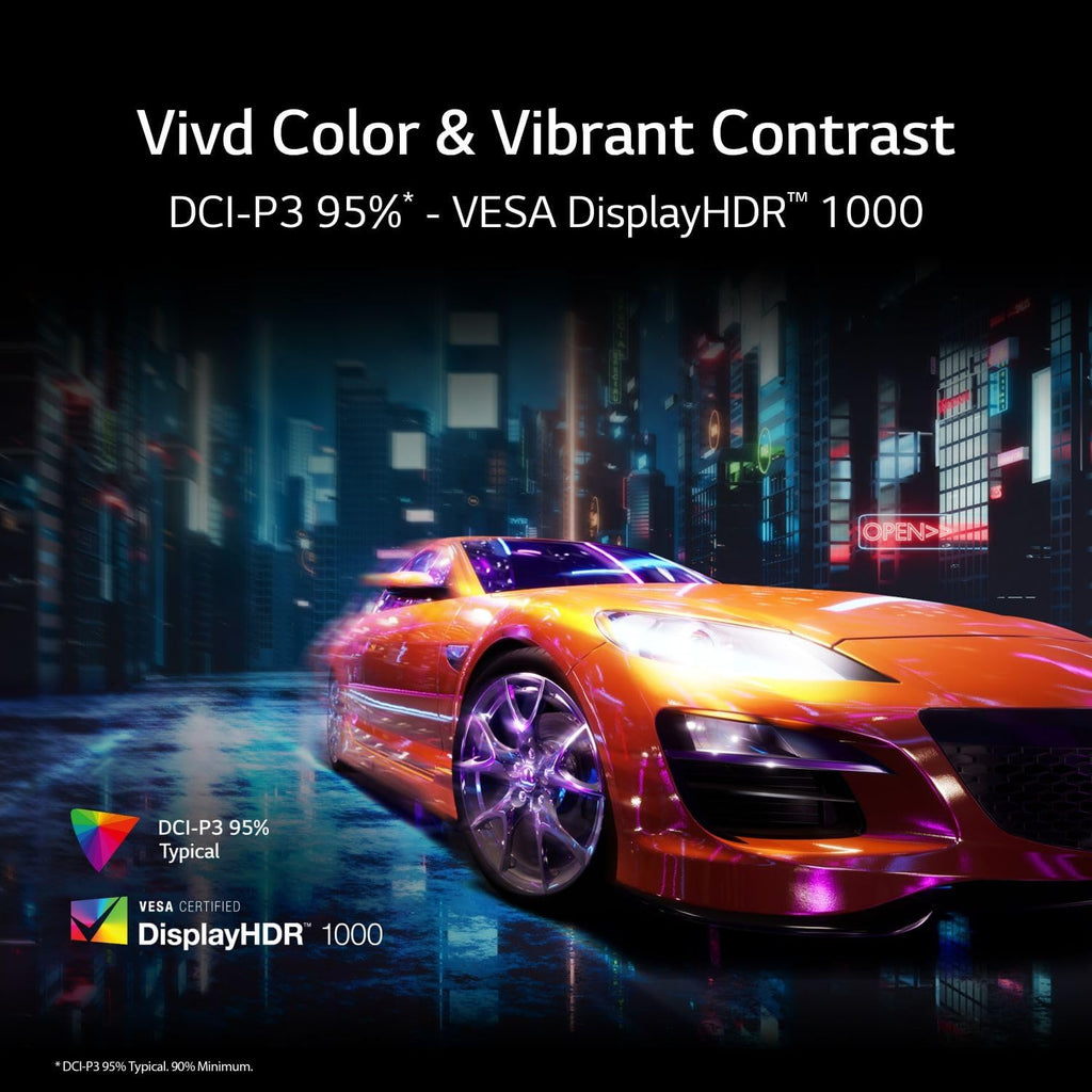 LG 49' Ultragear DQHD (5120x1440) Curved Gaming Monitor, 240Hz, 1ms, VESA DisplayHDR 1000, HDMI 2.1, DisplayPort, 4-Pole HP Out DTS HP:X, AMD FreeSync Premium Pro, Tilt/Swivel/Height Stand, Black