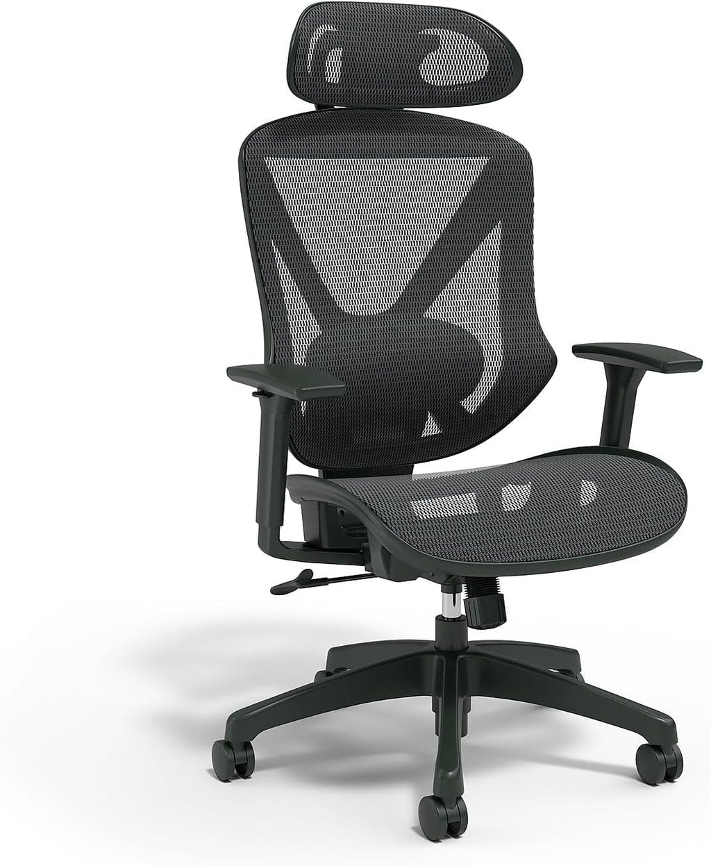Staples Dexley Ergonomic Task Chair, Mesh, Ergonomic, Lumbar Support, Adjustable Height, Black