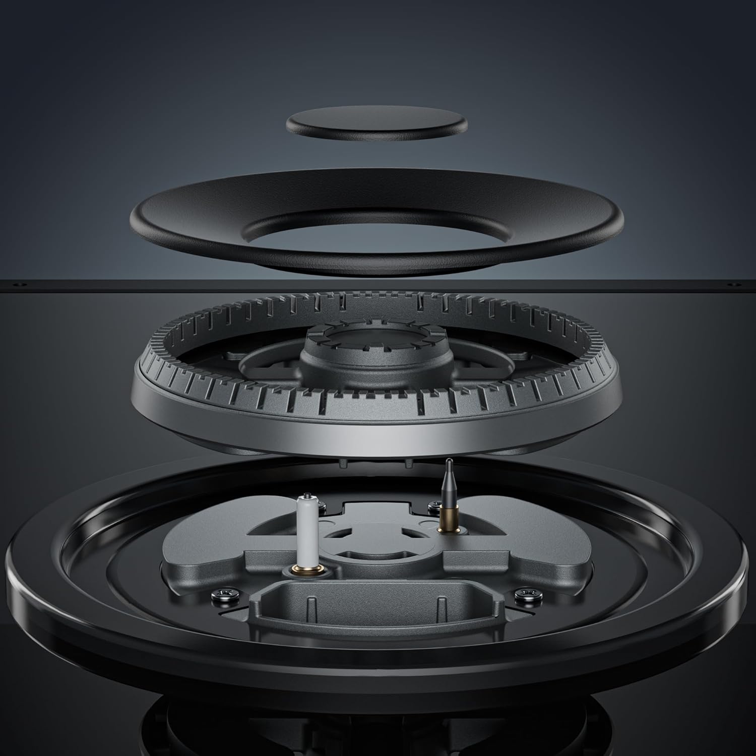 Empava 24 Inch Built-in Gas Cooktop with 4 Sealed SABAF Burners, Tempered Glass Surface, LPG/NG Convertible, Flame Out Protection, Dishwasher Safe Grates