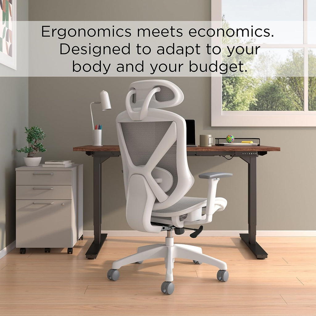 STAPLES Ergonomic Task Chair, Mesh, Ergonomic, Lumbar Support, Gray