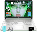 HP 14 Elite Laptop, 16GB RAM, 1.12TB Total Storage (128GB UFS+1TB Cloud), Willow Green, Office 365, Intel 4-Core, Win11, Copilot AI, 11Hr Battery, Alpacatec Mouse