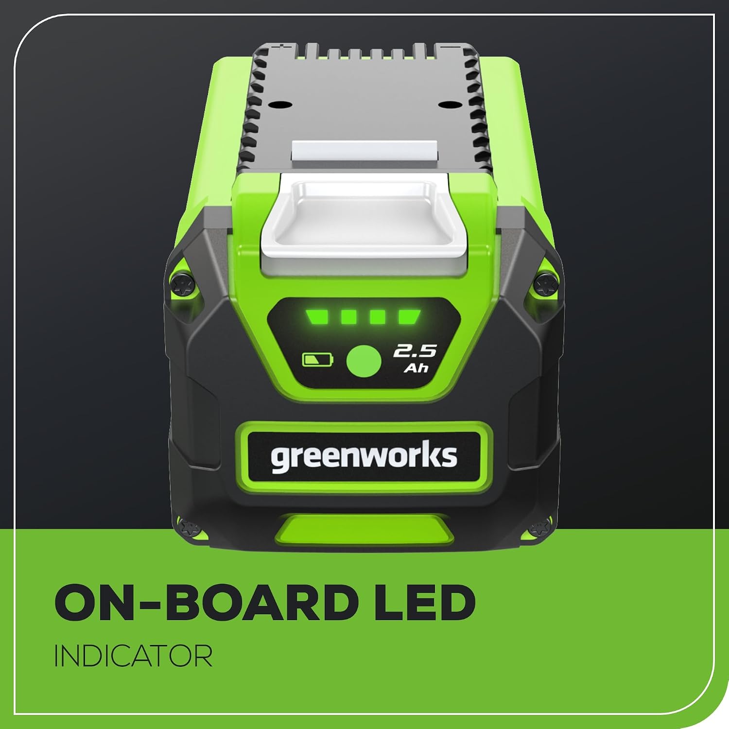 Greenworks 40V 2.5Ah Lithium-Ion Battery (Genuine Greenworks Battery / 75+ Compatible Tools)