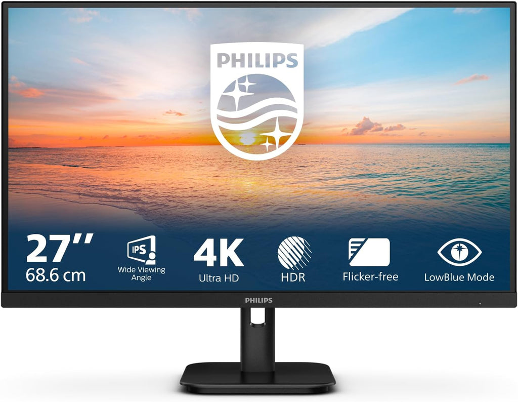 Philips Computer Monitor 68.6 Cm (27') 3840 X 2160 Pixels 4K, W129019775 ((27) 3840 X 2160 Pixels 4K Ultra Hd Led Black)
