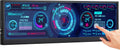 wisecoco 12.6 Inch Mini Touch Screen Monitor Secondary Screen FHD IPS Stretched Bar LCD Display 1920X515 HDMI for PC Laptop Computer Health Speed Windows Sub CPU GPU Temperature Display R126F01T-HB