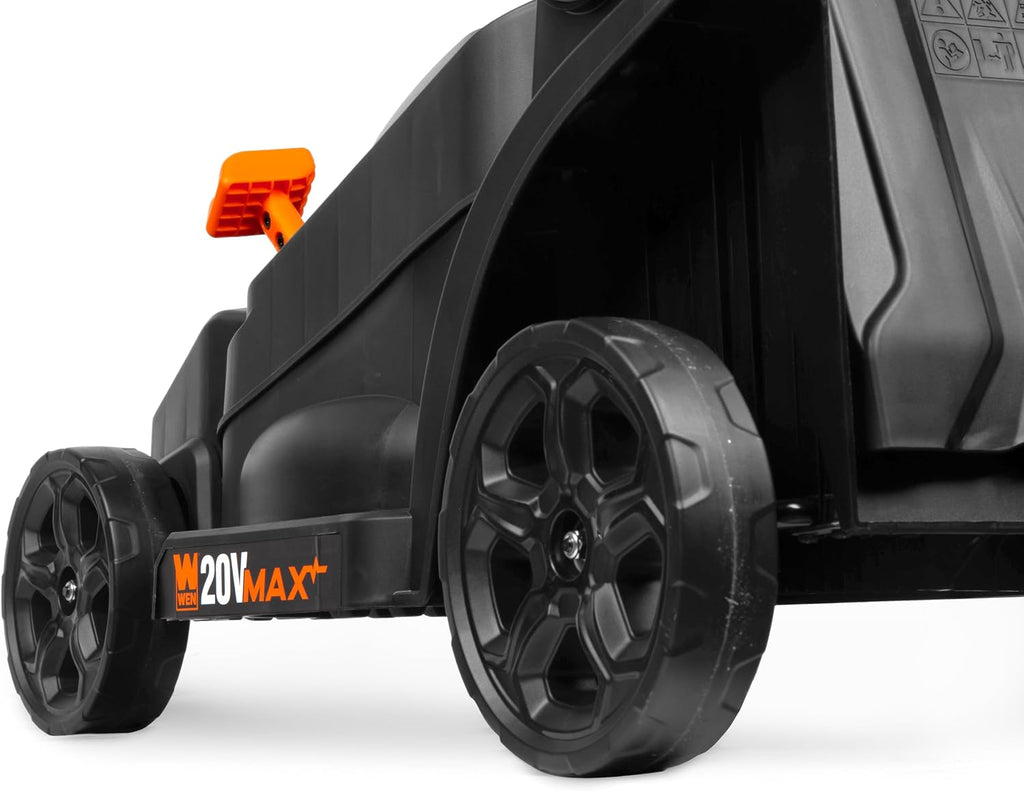 WEN 20V Max Cordless 15-Inch Lawn Mower and String Trimmer Combo Kit with 5Ah Battery and Charger (20VK2MLB)