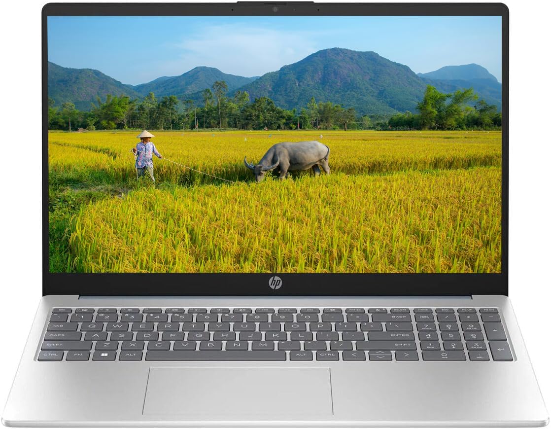 HP 2025 FHD Brightview IPS 15.6' Laptop, Ryzen 5 Processor Up to 4.19GHz, 8GB Ram, 256GB Storage, Super-Fast WiFi 6, HDMI, Windows 11 (Renewed)