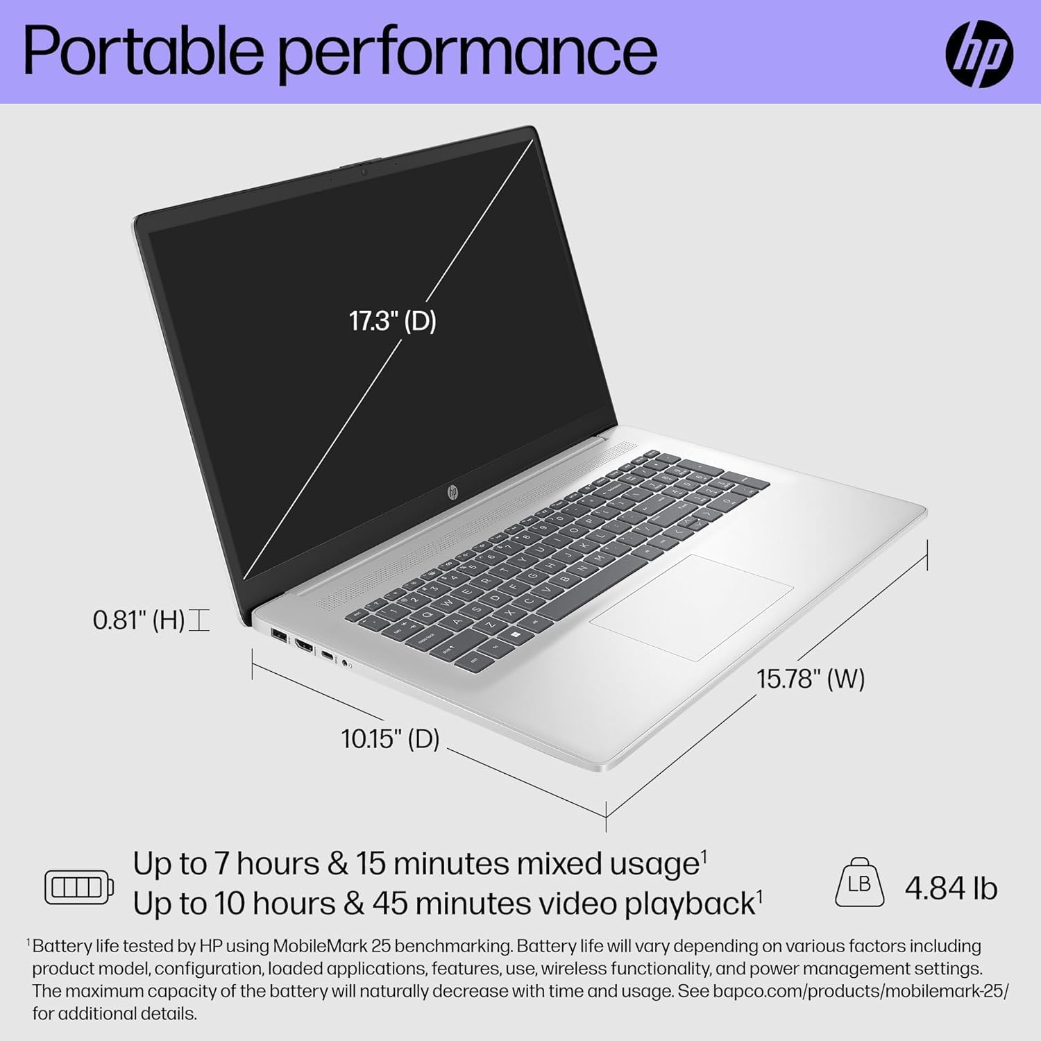 HP 17 Laptop (17.3' HD+ Touchscreen, Intel 10-Core 7 150U (> i7-1355U), 16GB RAM, 512GB SSD) for Business, Home, Students, Narrow Bezel, Webcam, Wi-Fi 6, Fast Charge, Win 11 Home w/ Copilot