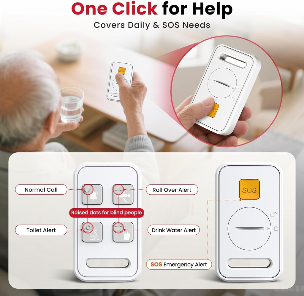 CallToU Elderly Monitor with Camera and Audio, 2-Way Talk Baby Monitors for Elderly No Wi-Fi Video Monitor for Elderly,Call Button Nursing Home Use | for Seniors, Dementia Patients 2 Camera