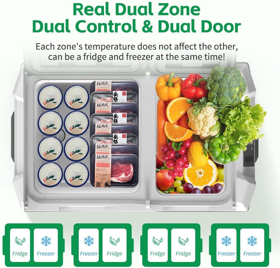 Alpicool Car Refrigerator 12 Volt Portable Car Fridge 41 Quart（39L Electric Cooler with AC/DC，Car Refrigerator Freezer for Truck Van RV Camper SUV, Camping Boat Travel，-4~68°F