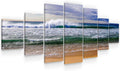 Startonight Huge Canvas Wall Art - Ocean Waves Large Framed Set of 7 40' x 95'