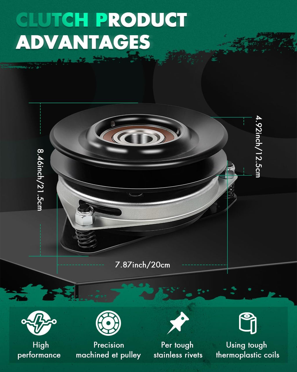 SCITOO New Electric Lawnmower, PTO Clutch Fit for Husqvarna for Sears Craftsman 179334 400008 414336 471717P 532179334 532400008 532414336 for Rotary 15772 for Xtreme X0569 15772