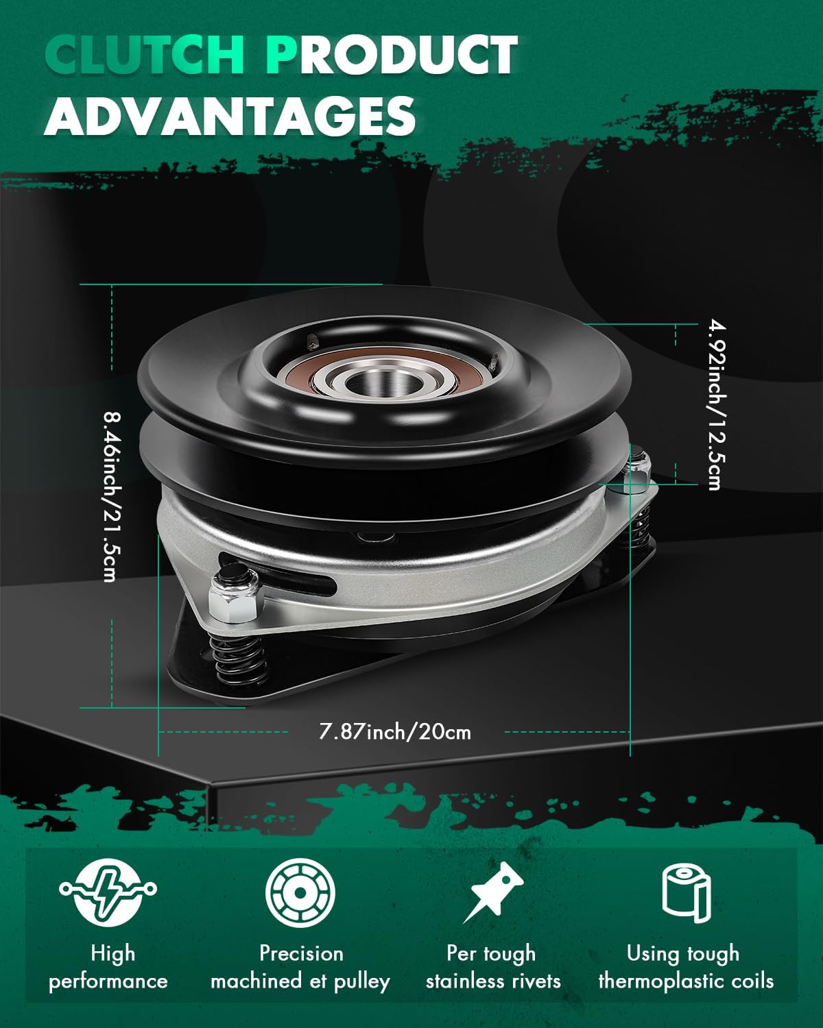 SCITOO New Electric Lawnmower, PTO Clutch Fit for Husqvarna for Sears Craftsman 179334 400008 414336 471717P 532179334 532400008 532414336 for Rotary 15772 for Xtreme X0569 15772