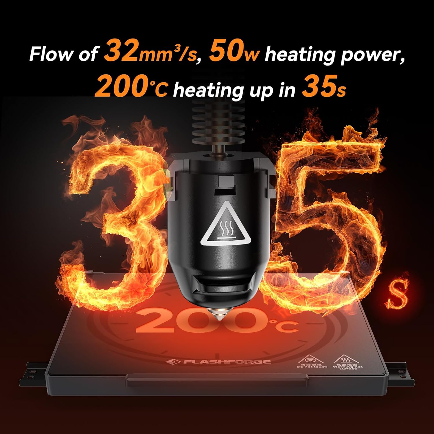 Flashforge Nozzle Assembly for Adventurer 5M 3D Printer, 280°C High Speed and Quick-Release Nozzle (4 Size Kit)