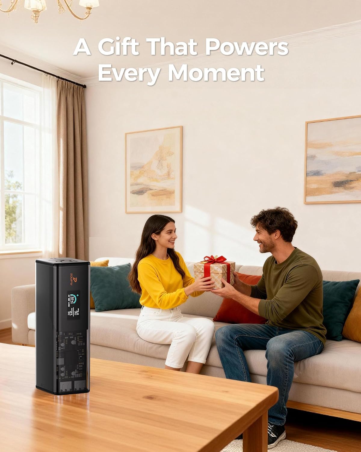 ZOUPW 27000mAh Portable Power Bank with 100W GaN Charger, 100W AC Outlet 140W PD USB-C Fast Charging 160W Total,5-Port Flight Approved 97Wh Battery Pack,Travel Camping Essentials for iPhone MacBook