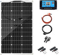 300 Watt 12 Volt Flexible Monocrystalline Solar Panel High Efficiency PV Module with 40A Charge Controller Extension Cable for RV Trailer Marine Rooftop Home Farm Off-Grid System 1 * 300W