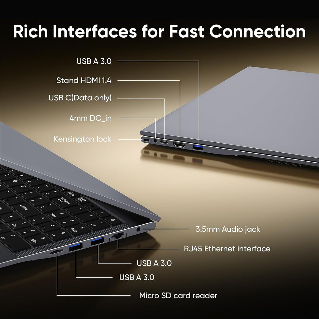 EYY 16' Laptop Computer Intel Core i5 Processor, Win 11 Pro Laptop 16GB RAM 512GB SSD, 1920 x 1200 FHD 16:10 Display, Office Suite Notebook with Backlit Keyboard, Student Business Work Laptops