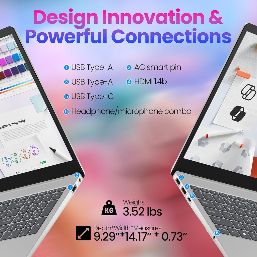 HP 2025 15.6' Touchscreen Laptop, 16GB RAM 1TB SSD Windows 11 Pro, 13th Gen Intel Core i3-1315U (Up to 4.5GHz), Wi-Fi 6, 15.6' LED, AI Copilot, Type-c with Patented KB Kit
