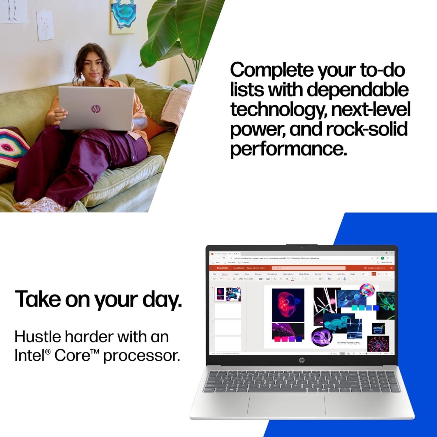 HP Laptop Computer with Office 365 for The Web, Intel 8-Core i3 Laptop, 1.5TB Storage (1TB SSD and 512GB External), 16GB RAM, 15.6' Full HD Display, Windows 11 w/o Mouse