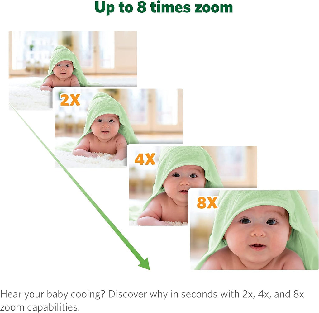 LeapFrog LF930HD Baby Monitor, 7' 720p HD Display,Video Baby Monitor with Camera and Audio, 1080p Smart Remote Access,360° Pan & Tilt,Color Night Light &Vision, Two-Way Intercom
