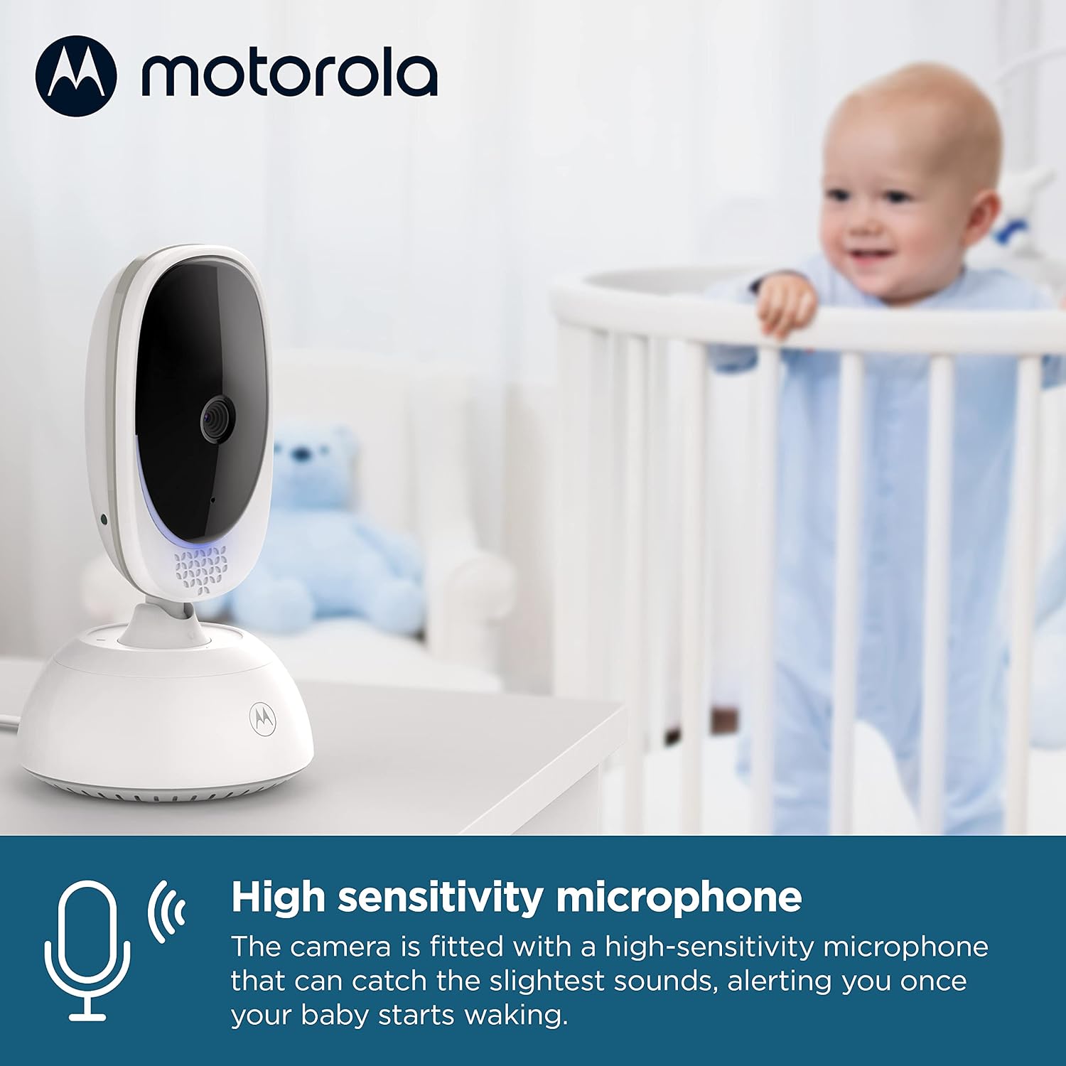 Motorola Nursery Video Baby Monitor with 2 Cameras, 5' Screen, 2-Way Audio, Night Vision, Temperature Sensor, No WiFi,1000ft Range, Lullabies, VM75-2