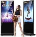32/43/55/65 Inch Digital Signage Display, LCD Screen Advertising Display Kiosk Interactive Totem Floor Standing Auto AD Player with USB/HDMI/WiFi Android OS (55'' Touch Screen)