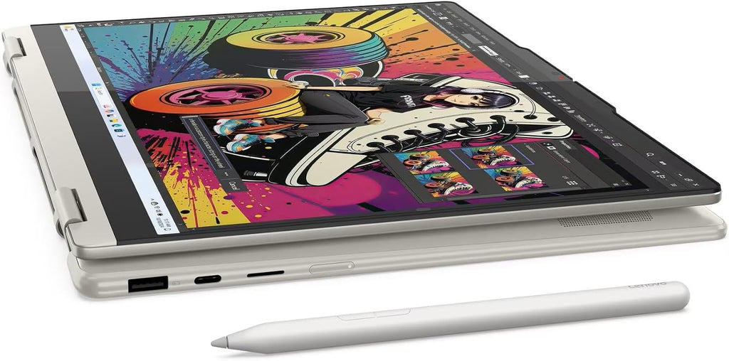 Lenovo Yoga 7 2-in-1 2025 Copilot+ PC with 14' OLED HDR 500 True Black 100% DCI-P3 Touchscreen, AMD Ryzen AI 7 350 Processor, 16GB LPDDR5X-7500MT/s Memory, 1TB SSD, Wi-Fi 7, Yoga Pen, and Win11 Pro