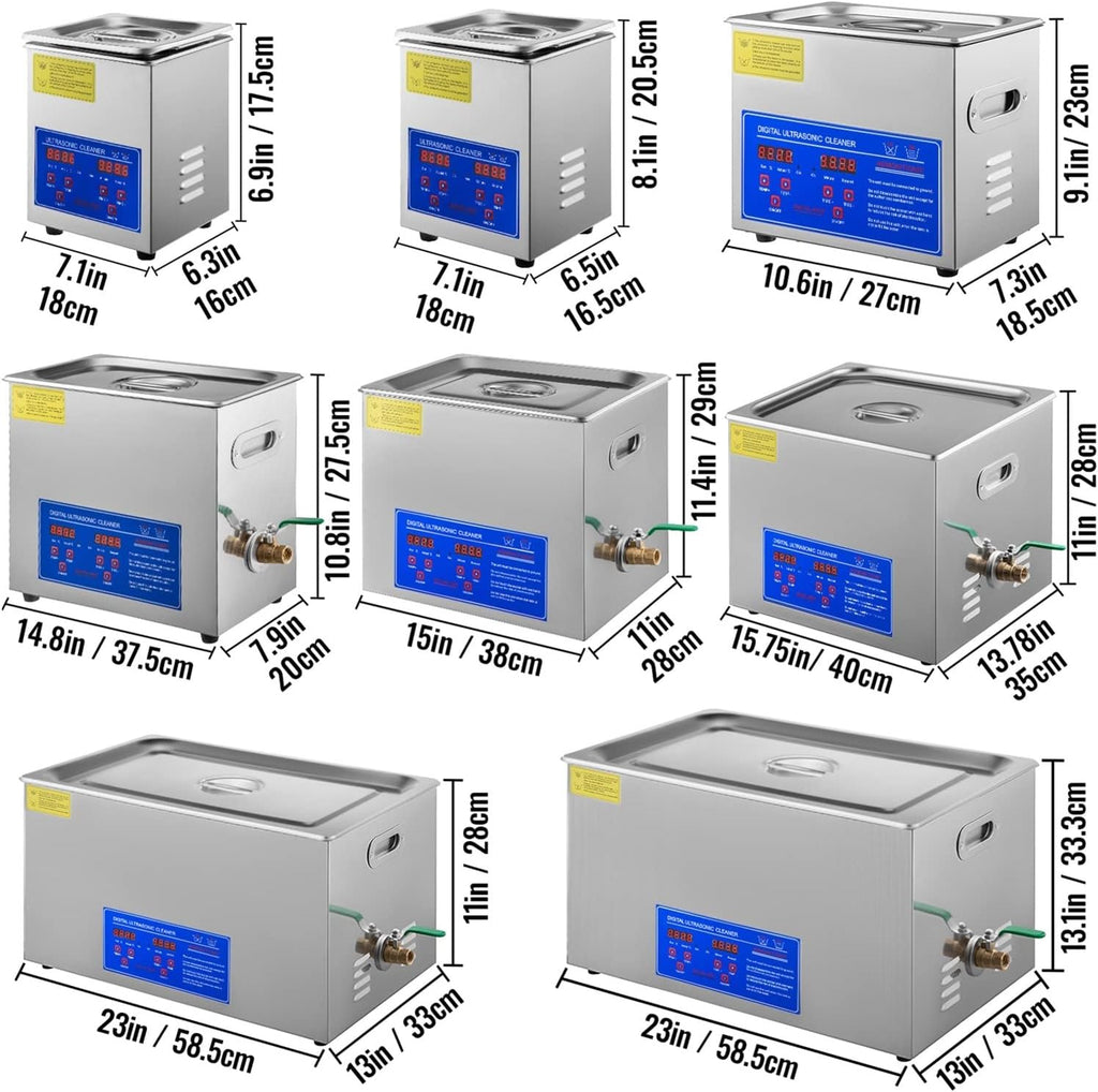1.3L 2L 3L 6L 10L 15L 22L 30L Ultrasonic Cleaner Lave-Dishes Portable Washing Machine Diswasher Ultrasound Home Appliances (Color : 10L)