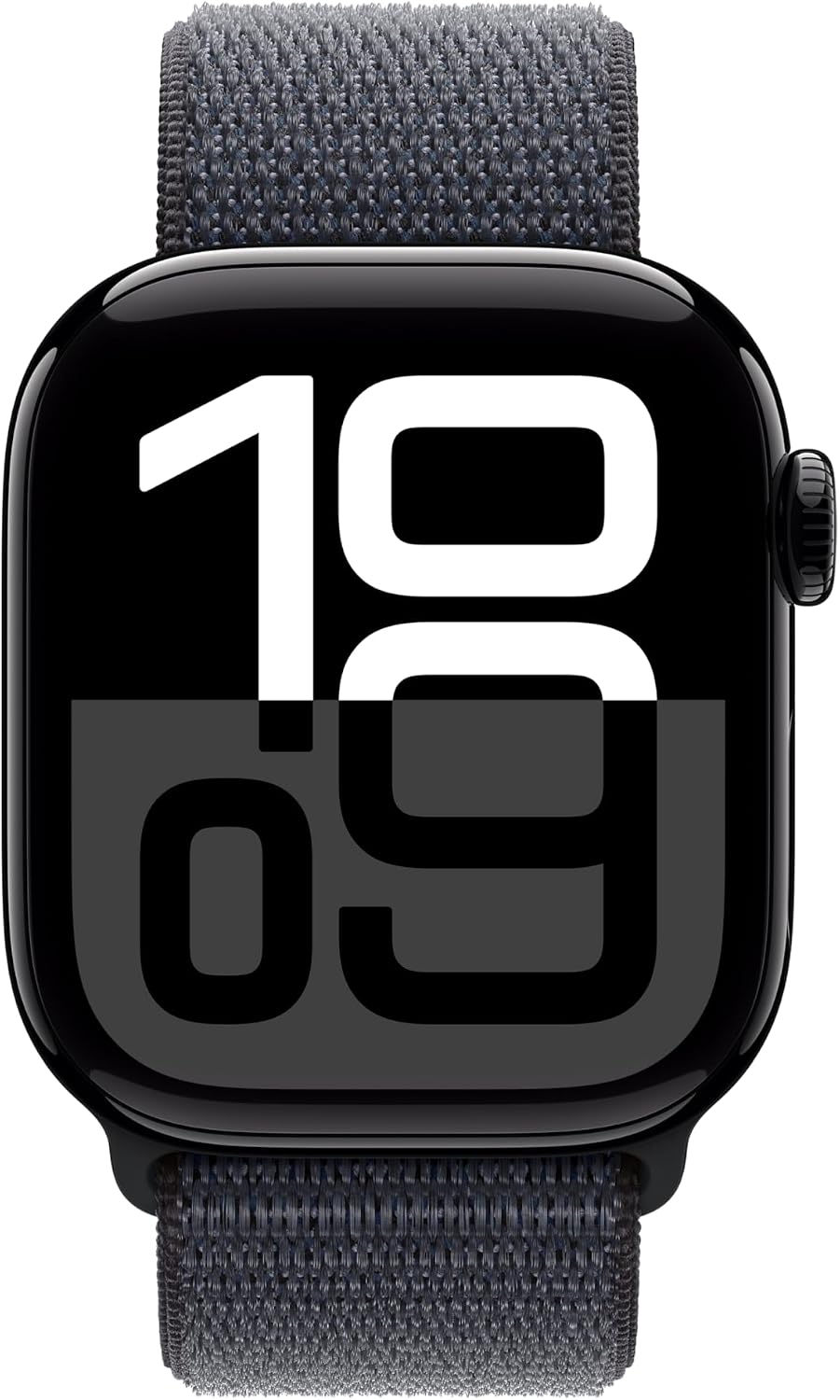 Apple Watch Series 10 [GPS 42mm case] Smartwatch with Jet Black Aluminum Case with Ink Sport Loop. Fitness Tracker, ECG App, Always-On Retina Display, Carbon Neutral