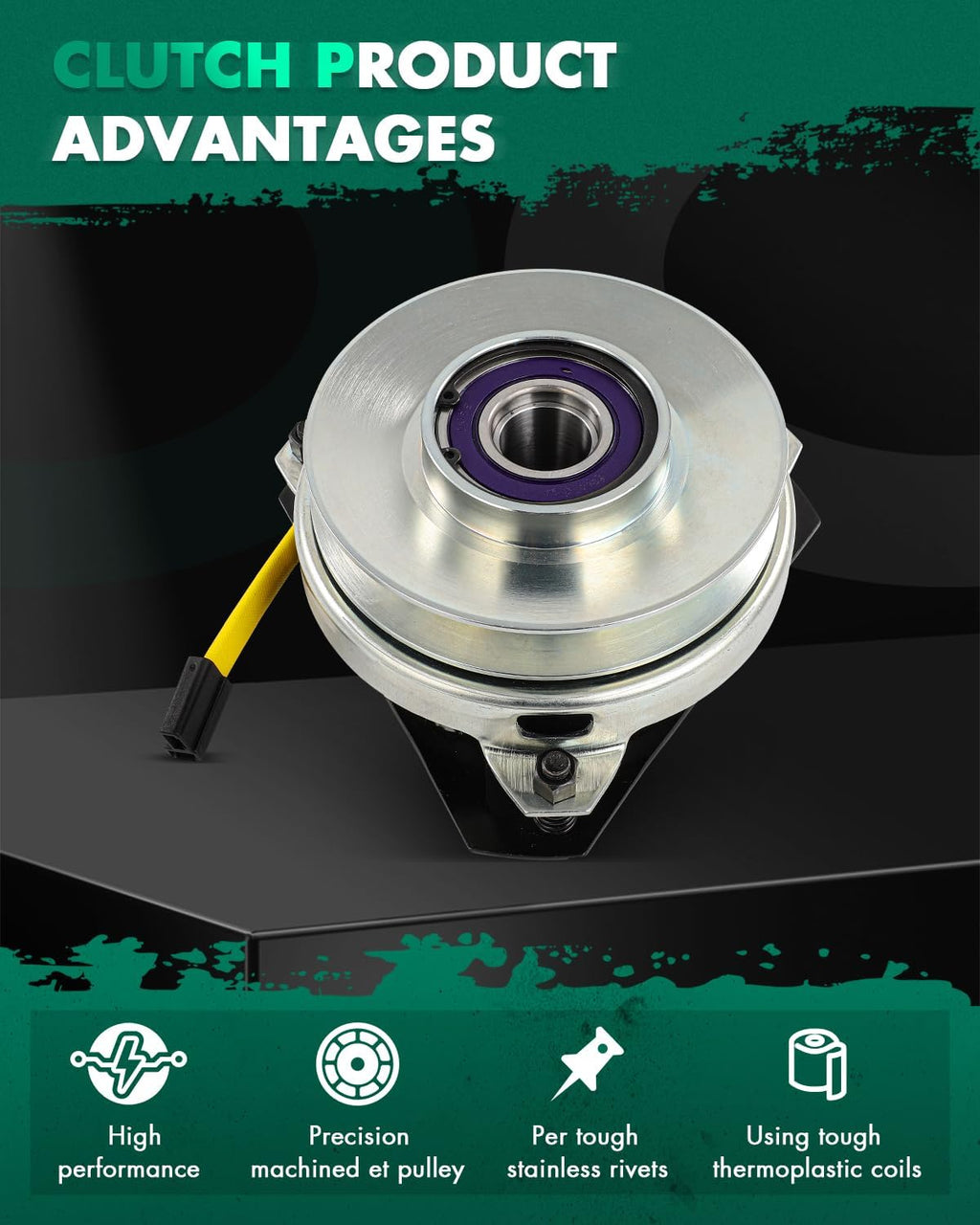 SCITOO Lawn Mower Clutch, PT0 Clutch Fits for John Deere AM100979,for AYP/for Murray 326108,for Warner 5215-35,for Sears Craftsman 138412 326108,for Oregon 33-110,for Cub Cadet 138412