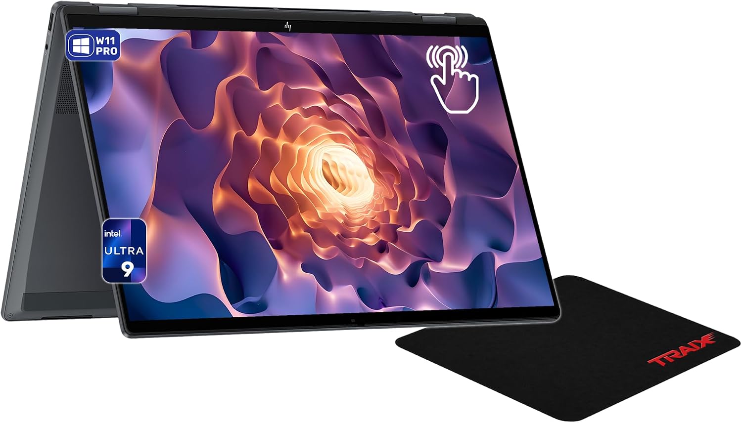 HP OmniBook X Flip Next Gen AI 16 Laptop, Intel Ultra 9-288V, 32 GB LPDDR5x RAM, 2 TB SSD PCIe, 16' 3K (2880x1800) Touchscreen, Intel Arc 140V, Backlit Keyboard, W11 Pro, Eclipse Gray+Traix Mousepad
