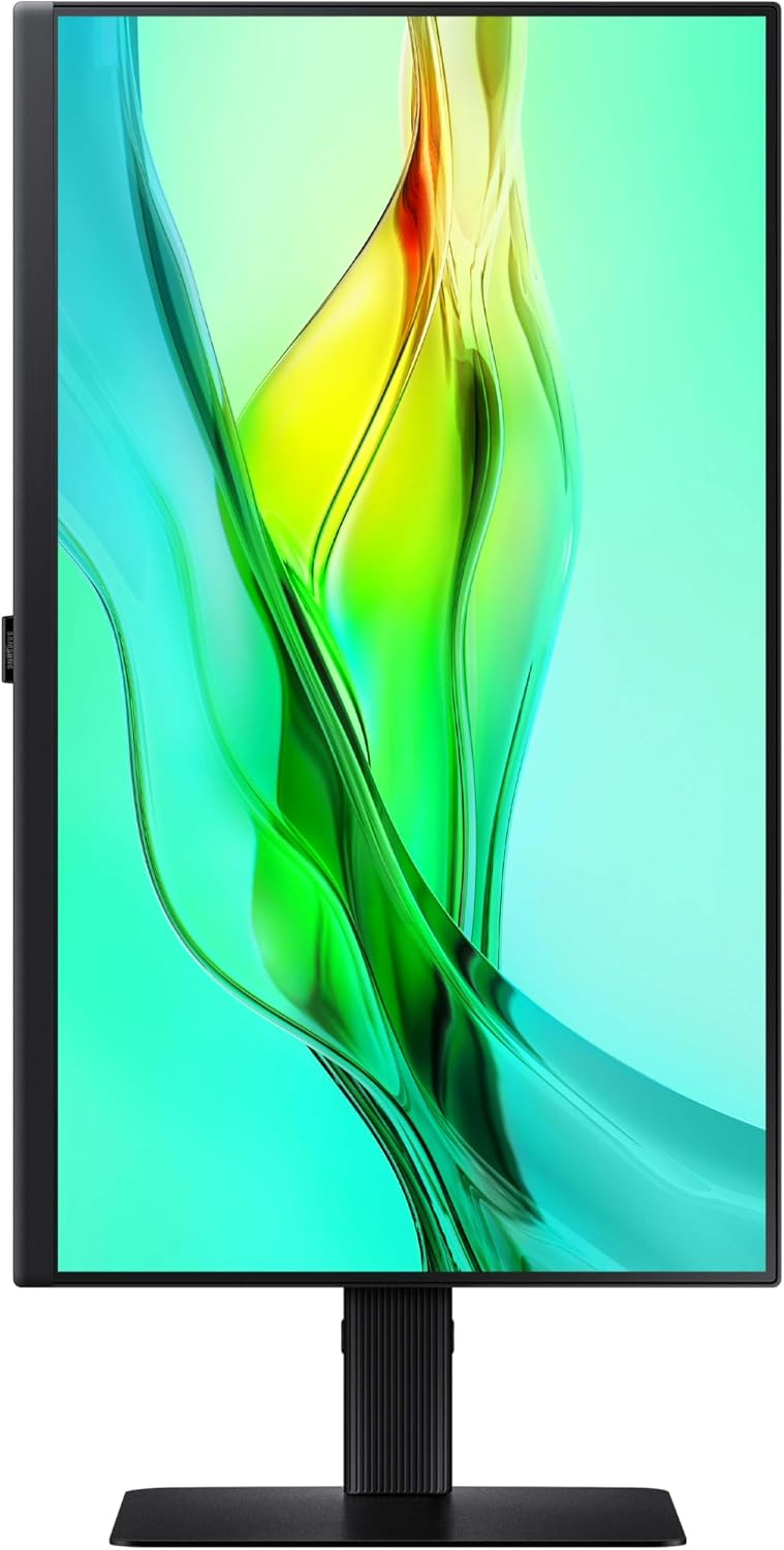 SAMSUNG 24' ViewFinity S6 (S60UD) Series QHD High Resolution Computer Monitor, 100Hz, HDR10, USB-C, Built-In LAN Port, Daisy Chain Support, Easy Setup, Height Adjustable Stand, LS24D606UANXZA, 2024