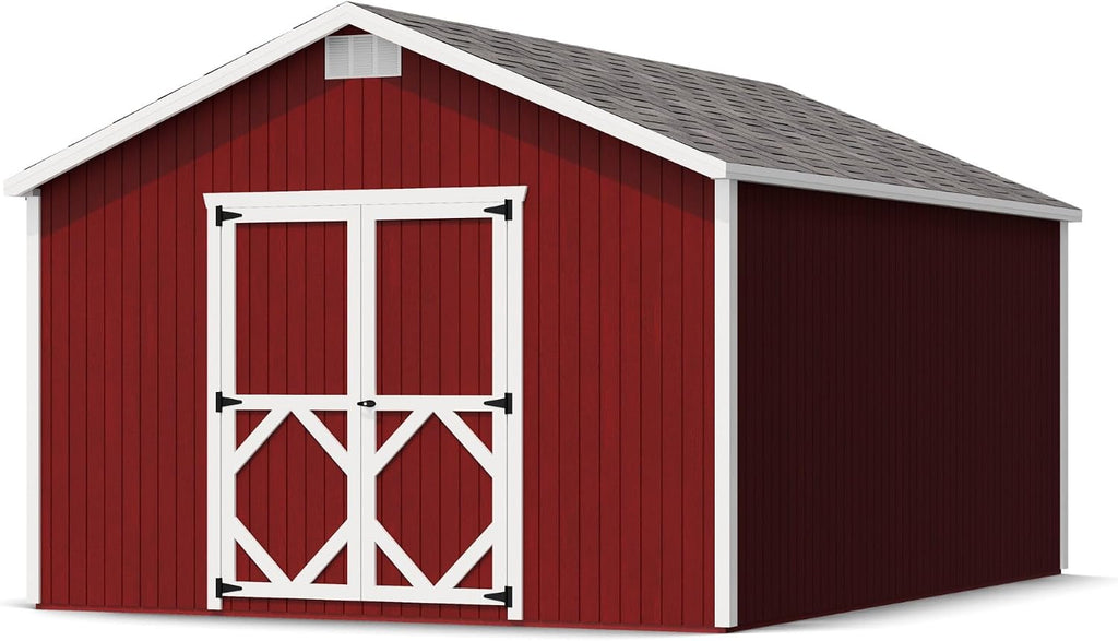 Little Cottage Co. 12x16 Classic Gable Shed, Outdoor Wood Storage Do-It-Yourself Precut Kit