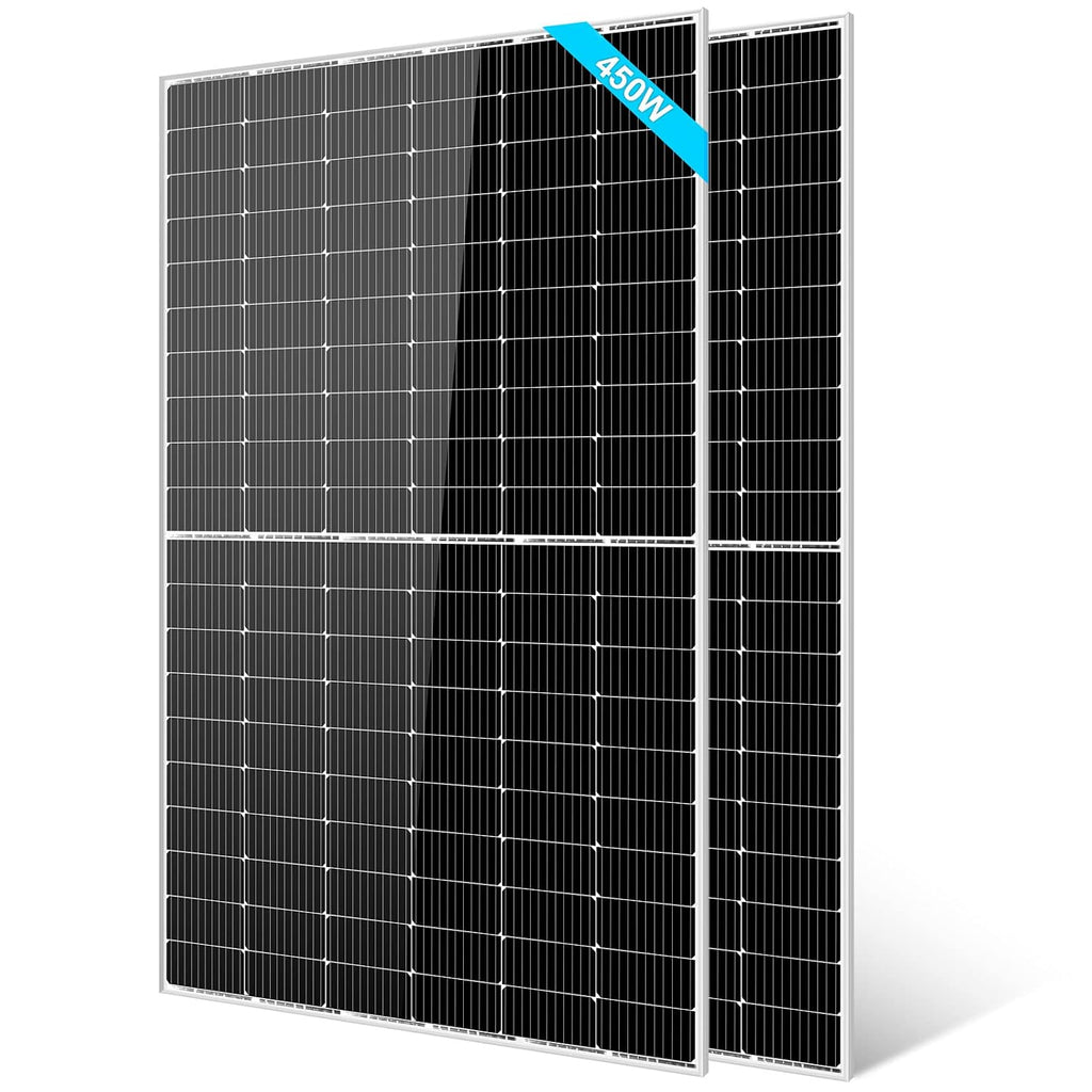 SUNGOLDPOWER UL61730 450W Solar Panel 2PCS,Monocrystalline,Class A Cell,Rigid,High Efficiency,Charging 12V/24V/48V Solar System,for Rooftop,Farm,On and Off Grid,CEC Listed(Total 900W)