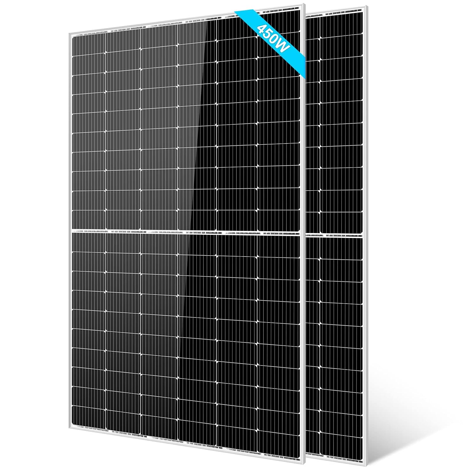 SUNGOLDPOWER UL61730 450W Solar Panel 2PCS,Monocrystalline,Class A Cell,Rigid,High Efficiency,Charging 12V/24V/48V Solar System,for Rooftop,Farm,On and Off Grid,CEC Listed(Total 900W)