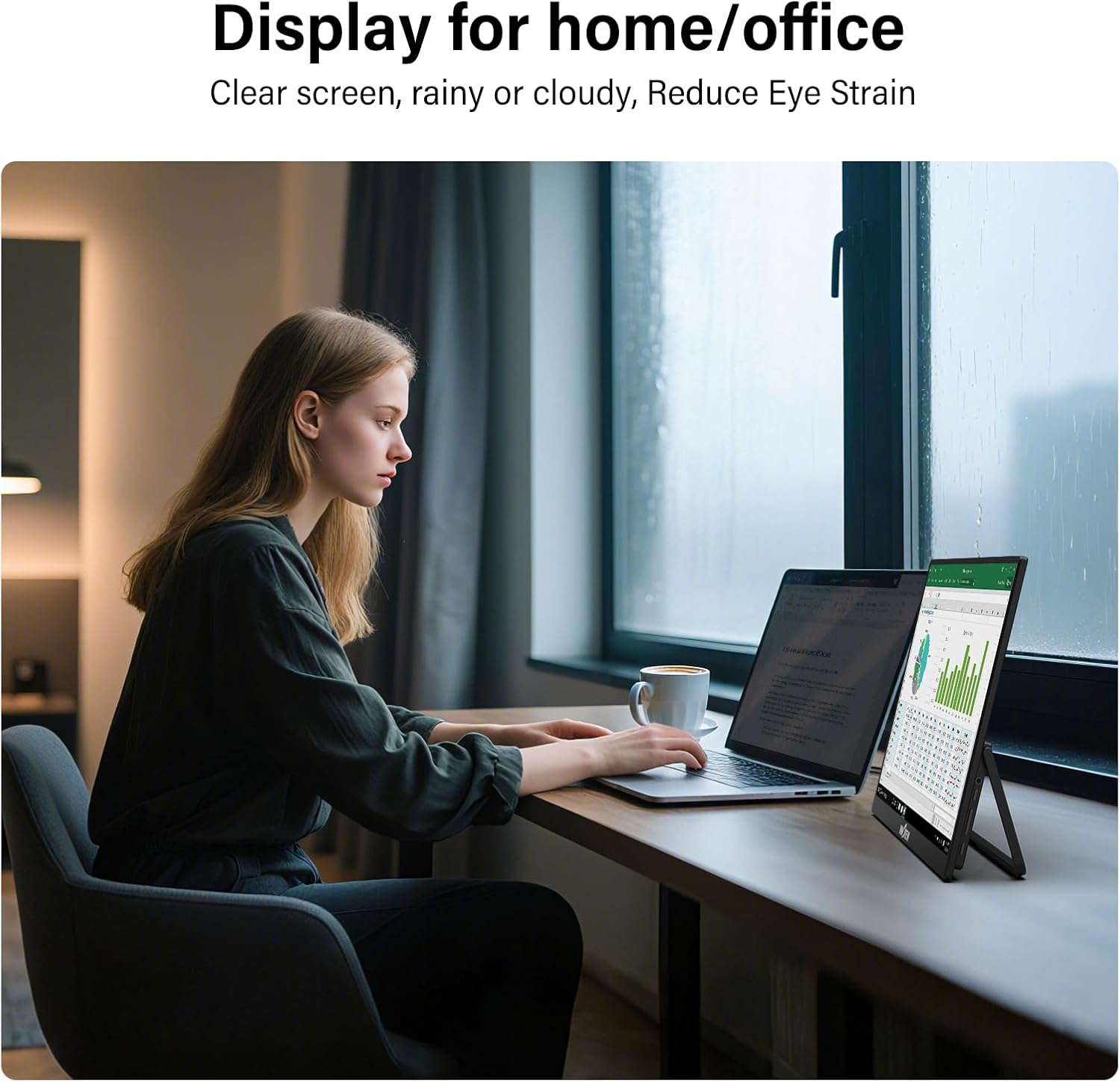InnoView 16' 240Hz Portable Monitor 2K 2560x1600 100% sRGB Portable Gaming Monitor Laptop Monitors Built-in Speakers 180° Adjustable Type-C HDMI Laptop Screen Extender for Surface Pro PS5 Switch Xbox