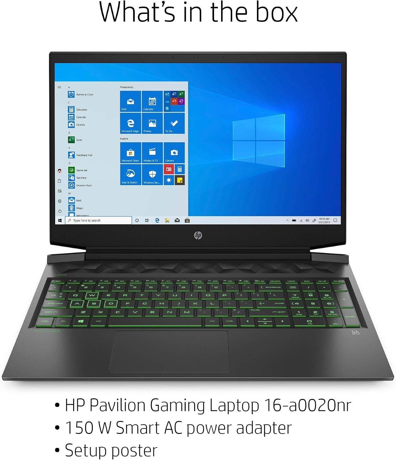HP Pavilion Gaming 16 Laptop PC, NVIDIA GeForce GTX 1650 Ti, Intel Core i5-10300H, 8GB DDR4 RAM, 512GB PCIe NVMe SSD, 16.1' Full HD, Windows 10 Home, Backlit Keyboard (16-a0020nr, 2020 Model)