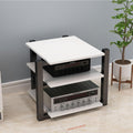 3/4-Tier Media Stand Modern AV Component Cabinet CD Player Stand Corner Audio Rack Tower Wooden Stereo Equipment Storage Cabinet for Home/Office/Theater,D-3-Tier