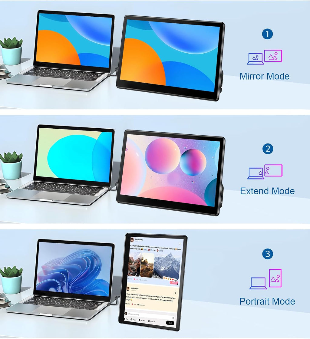Industrial Touchscreen Monitor 13.3 inch, FHD 1920×1080 IPS Laptop Touch Monitor HDMI VGA Display Support VESA Mount Compatible with Laptops PC Mac (13.3 Inch)