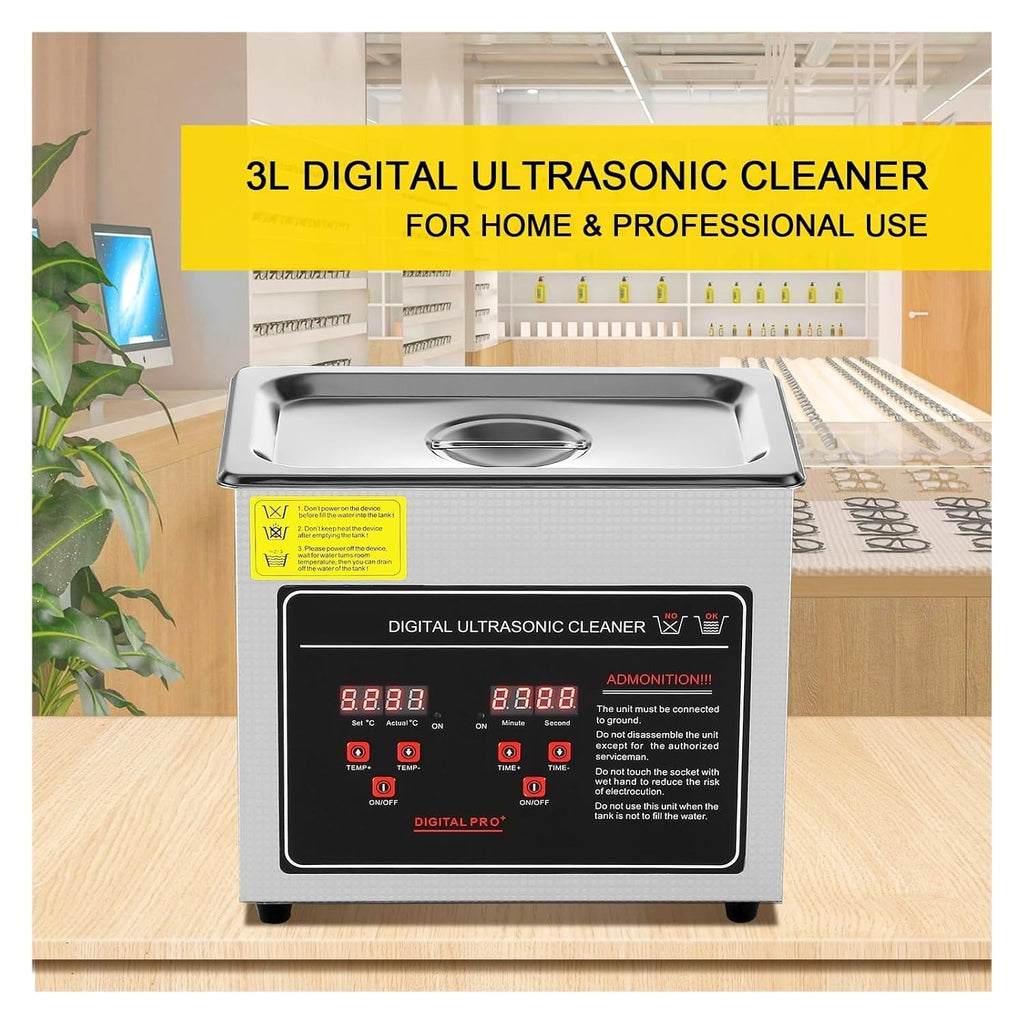 2L 3L 6L 10L 22L 30L Ultrasonic Cleaner Stainless Steel Portable Heated Cleaning Washing Machine Ultrasound Home Appliance(22L)