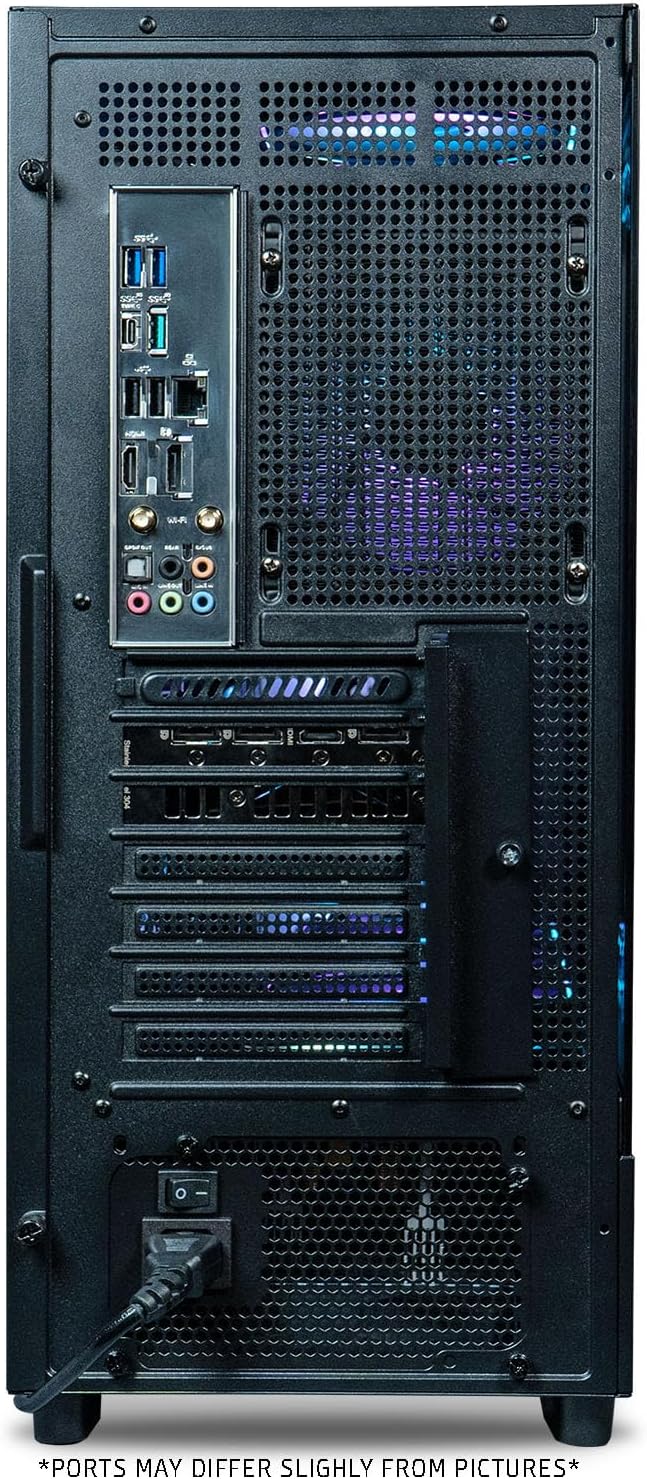 ViprTech Overlord Wood Gaming PC - AMD Ryzen 7 (4.4Ghz Turbo), RTX 5050 8GB, 16GB DDR4 RAM, 1TB SSD, 700W PSU, Black Wood Case, RGB Keyboard Mouse, VR-Ready, WiFi BT, Computer Tower Prebuilt