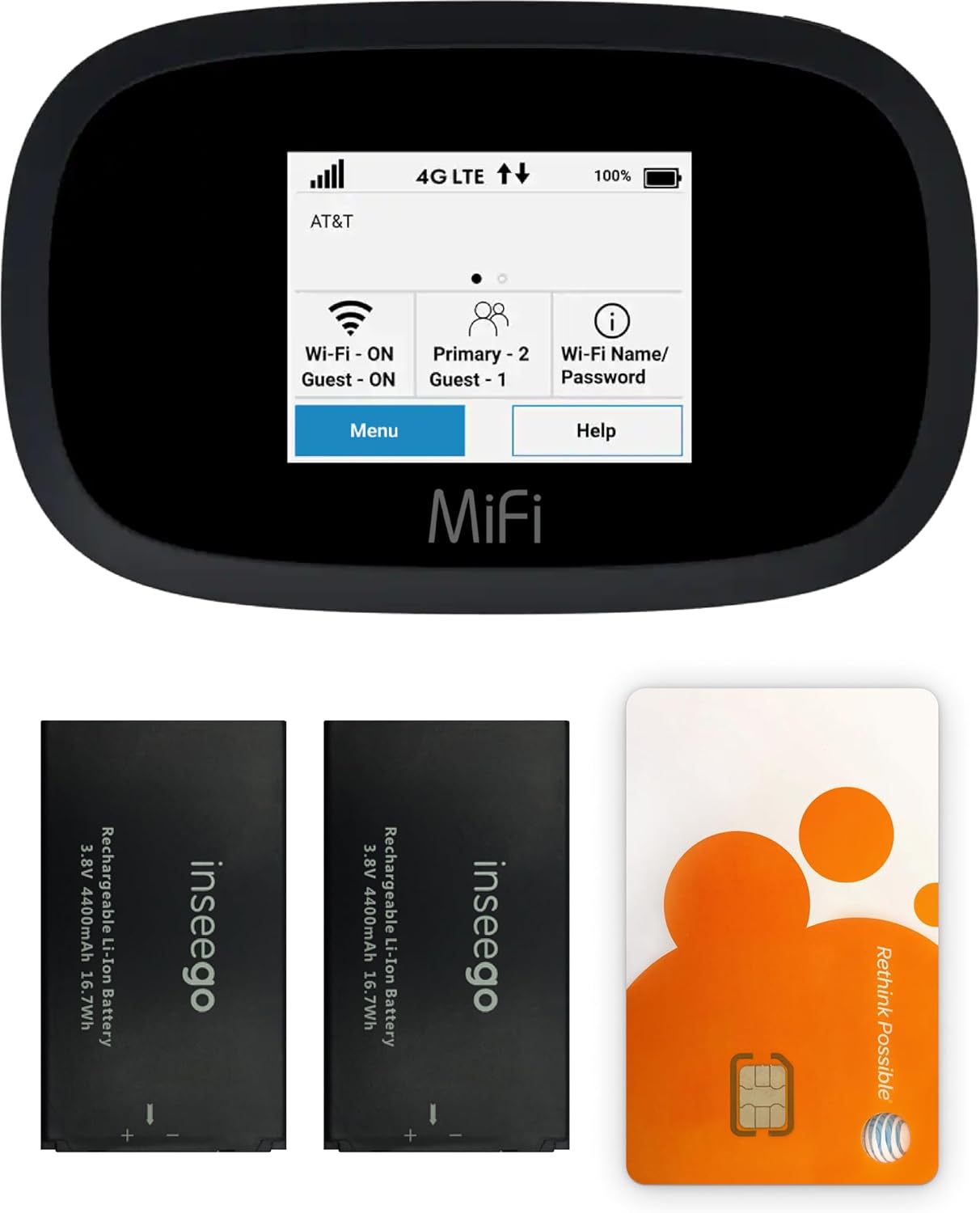 AT&T Wireless Hotspot Pocket WiFi 4G LTE MiFi 8000, Free VPN Mobile Hotspot for Travel, 4G Mobile Portable WiFi, Unlocked Globally, Near 5G Speed up to 1200 Mbps, EVDO-LINK Bundle (Standard)