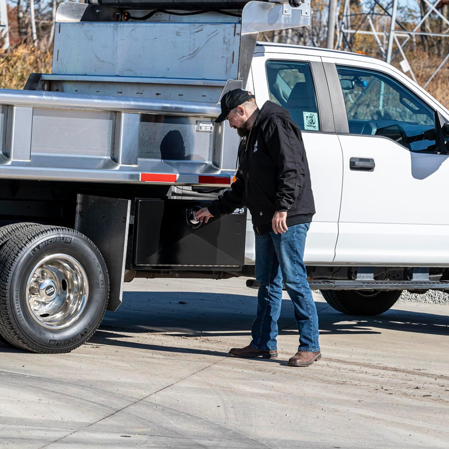 Buyers Products 1752800 Black Pro Series Steel Underbody Truck Box, 18x18x24 Inch, Durable Vehicle Tool Box For Storage and Organization
