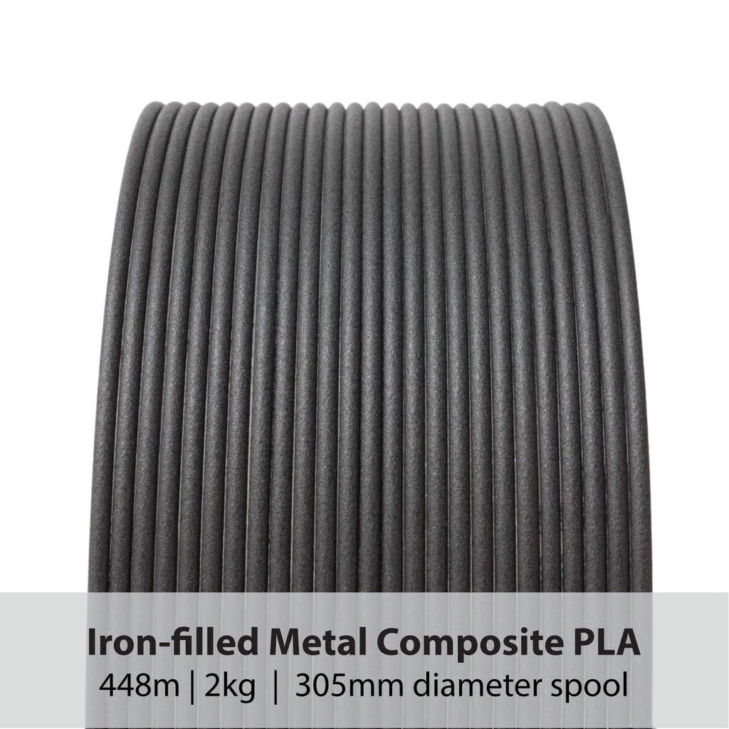 Protopasta Ferromagnetic Iron PLA 3D Printer Filament | ProtoPlant Metal-Filled PLA Plastic Printer Filament with 45% Iron | Patina Friendly Metal Composite Filament | 2kg Metallic Spool