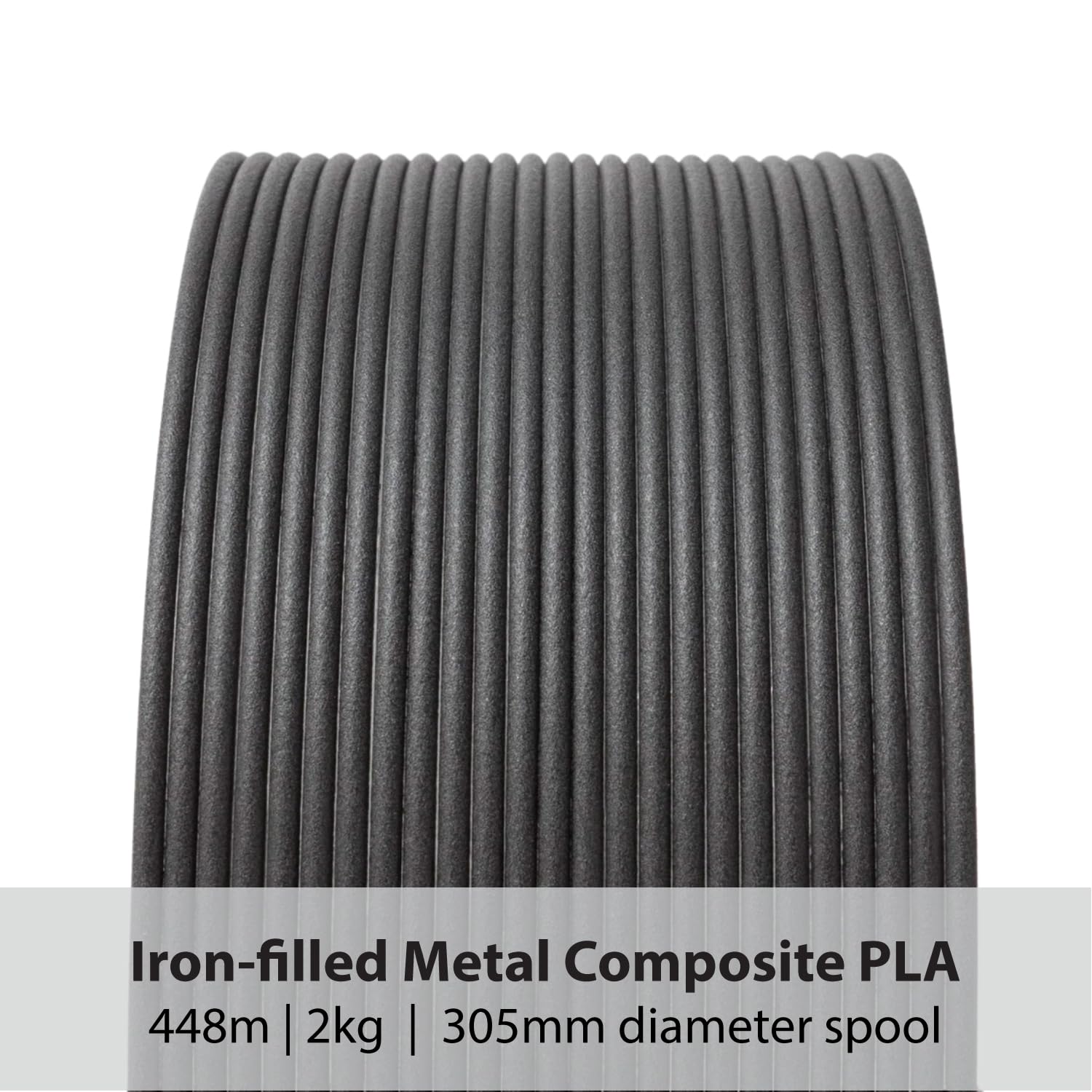 Protopasta Ferromagnetic Iron PLA 3D Printer Filament | ProtoPlant Metal-Filled PLA Plastic Printer Filament with 45% Iron | Patina Friendly Metal Composite Filament | 2kg Metallic Spool