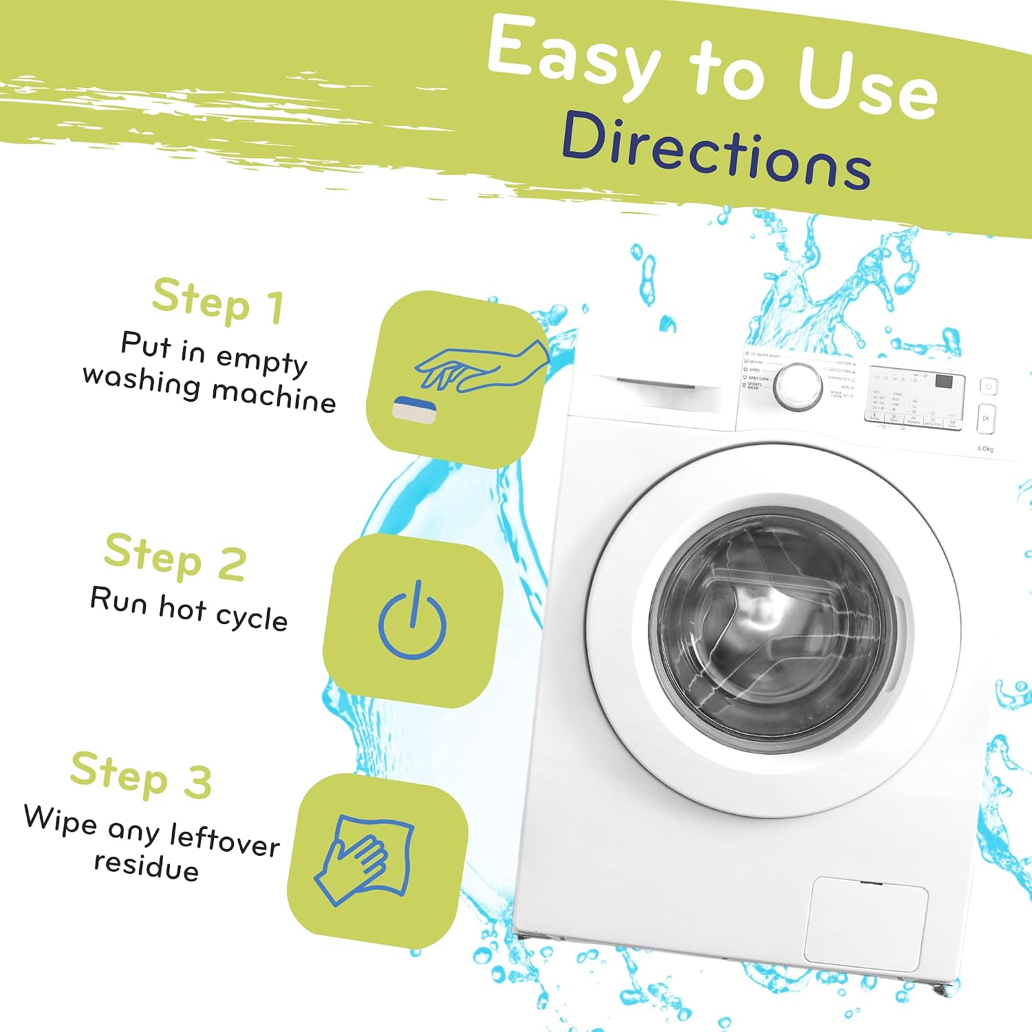 ECO-GALS Eco Swirlz Bulk Wholesale Washing Machine Cleaner for Cleaning Business, Laundromats, and Shared Laundry