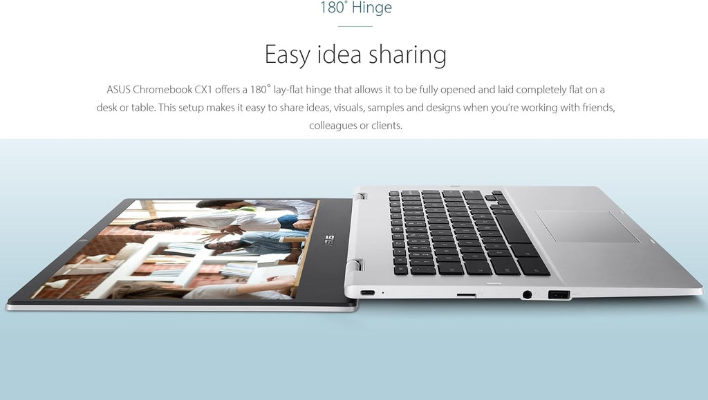 ASUS Chromebook 14 Laptop (14' FHD Anti-Glare, Intel Celeron N4500, 4GB RAM, 128GB Storage (64GB eMMC+ 64GB IST SD Card)), Home & Student, IST HUB, 12-Hour Long Battery Life, Webcam, Wi-Fi, Chrome OS