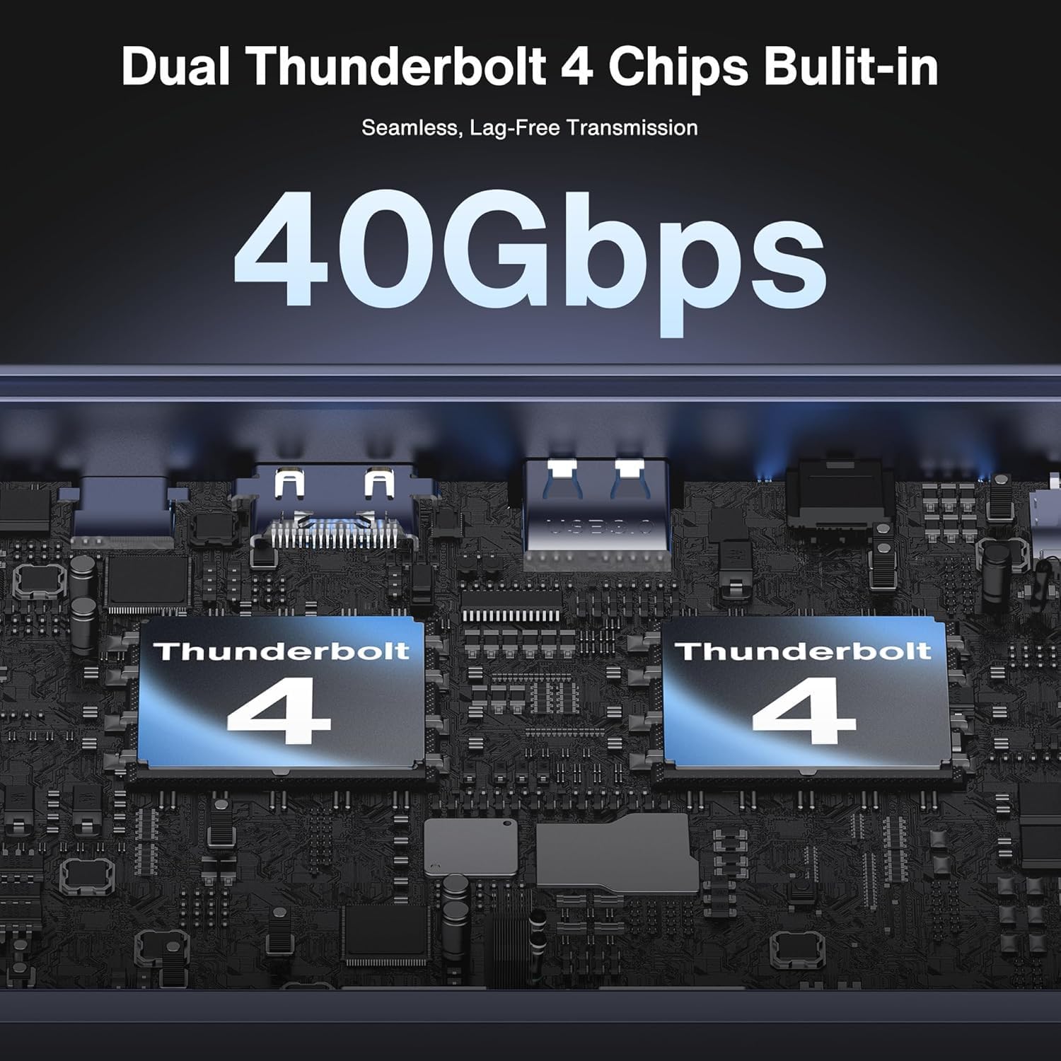iVANKY FusionDock Max 1 with DisplayLink Adapter, Dual Thunderbolt 4 Chips for six Extended displays for M5/M4/M3/M2/M1 Pro/Max MacBook，Quad 6K@60Hz and Dual 4K@60Hz