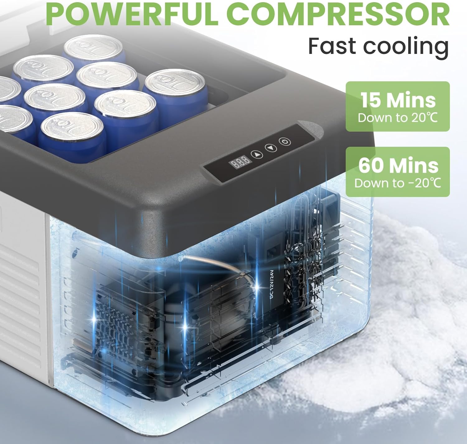 Alpicool Car Refrigerator 12 Volt Portable Car Fridge 10 Quart（9 L Electric Cooler with AC/DC，Car Refrigerator Freezer for Truck Van RV Camper SUV, Camping Boat Travel，-4~68°F